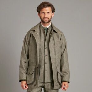 Oliver Brown Wool Tweed Field Coat